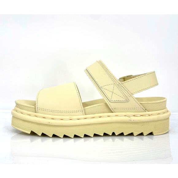 Dr. Martens Voss Mono Sandals Toile Cream Monochrome Pastel Yellow Soft Girl 9 - Picture 5 of 13